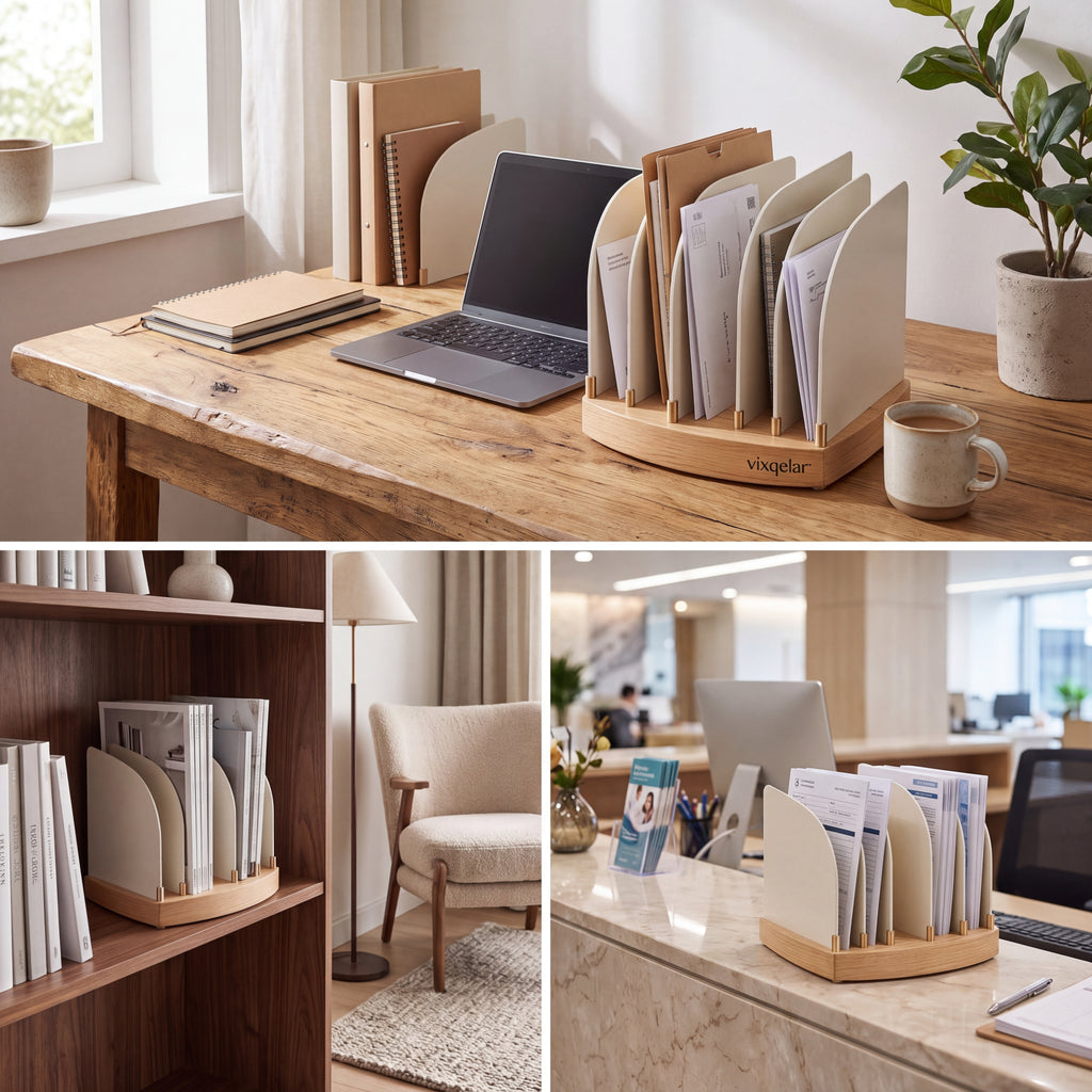 𝒗𝒊𝒙𝒒𝒆𝒍𝒂𝒓™ Curved Desktop File Organizer — product view 3