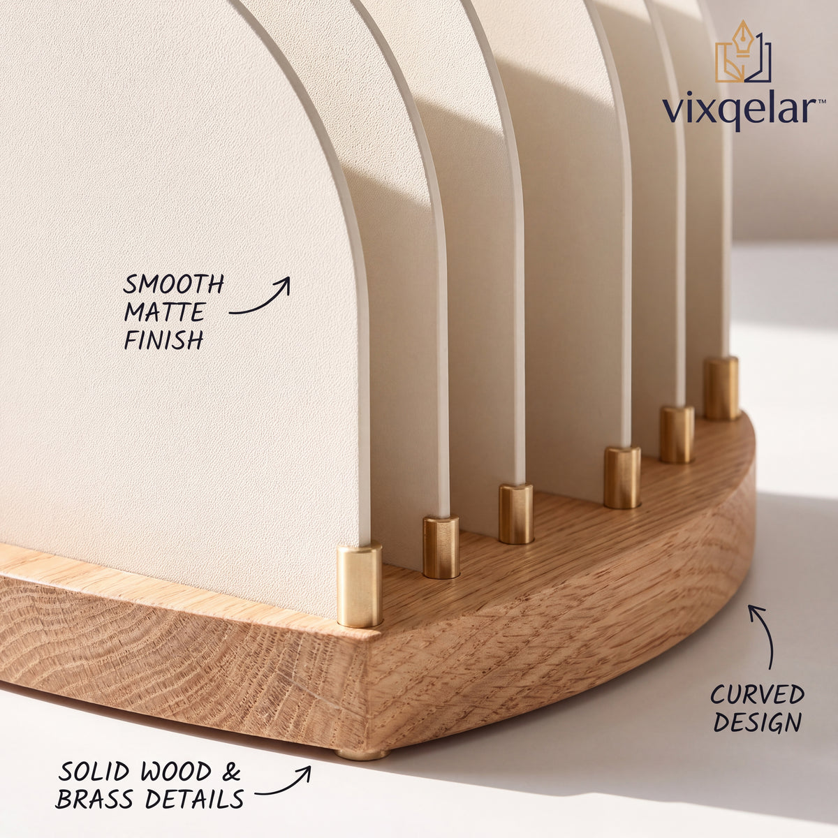 𝒗𝒊𝒙𝒒𝒆𝒍𝒂𝒓™ Curved Desktop File Organizer — product view 4
