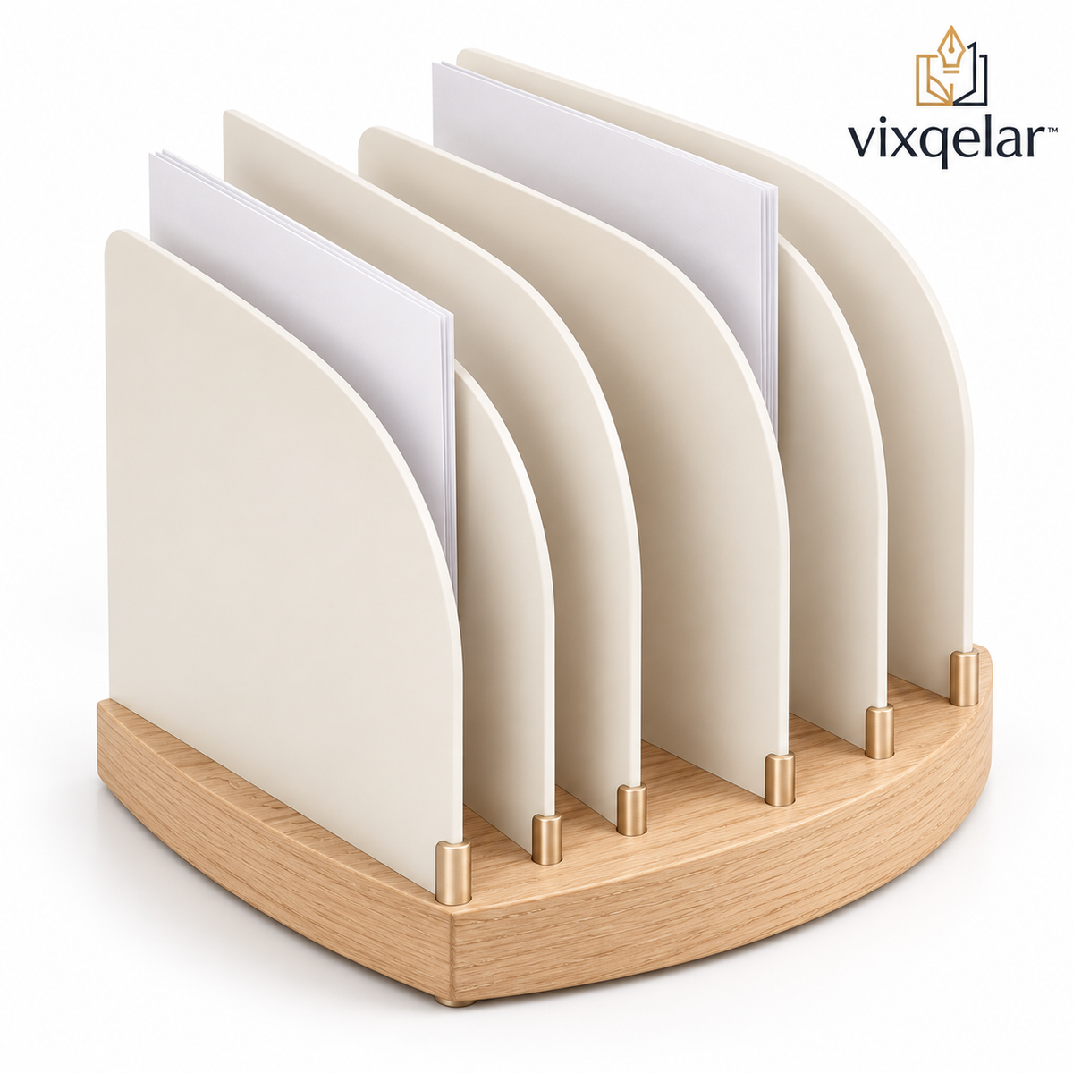 𝒗𝒊𝒙𝒒𝒆𝒍𝒂𝒓™ Curved Desktop File Organizer — main product image