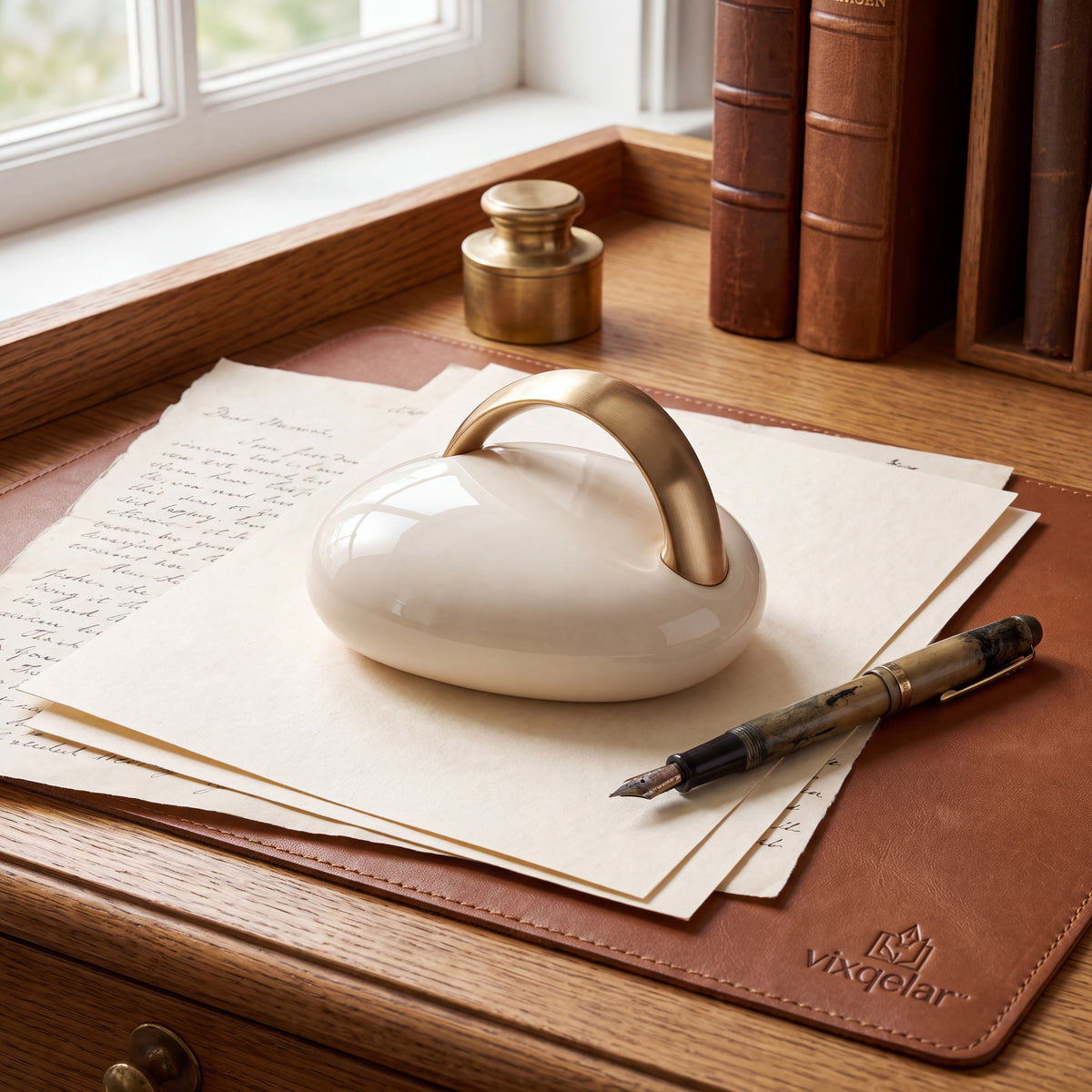 𝒗𝒊𝒙𝒒𝒆𝒍𝒂𝒓™ Arch-Handle Paperweight — product view 4