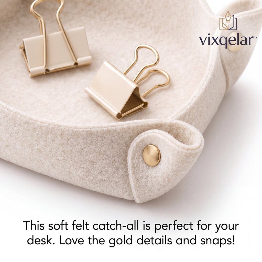 𝒗𝒊𝒙𝒒𝒆𝒍𝒂𝒓™ Folded Felt Desk Tray — product view 4